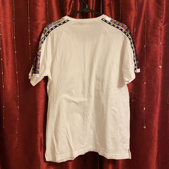 NWOT VS PINK rainbow/silver sequin flip tee - Picture 8 of 14